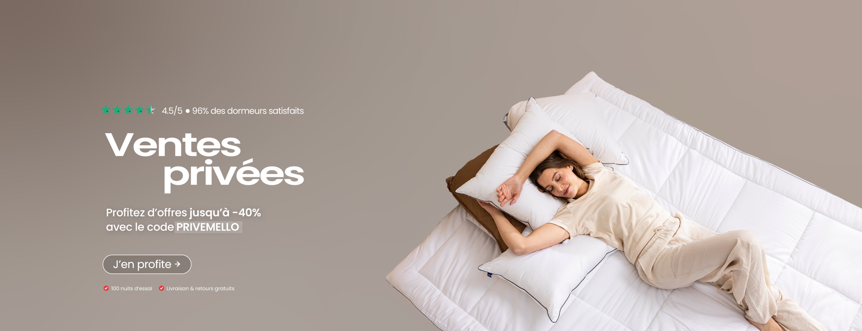VENTES PRIVÉES Mello Matelas