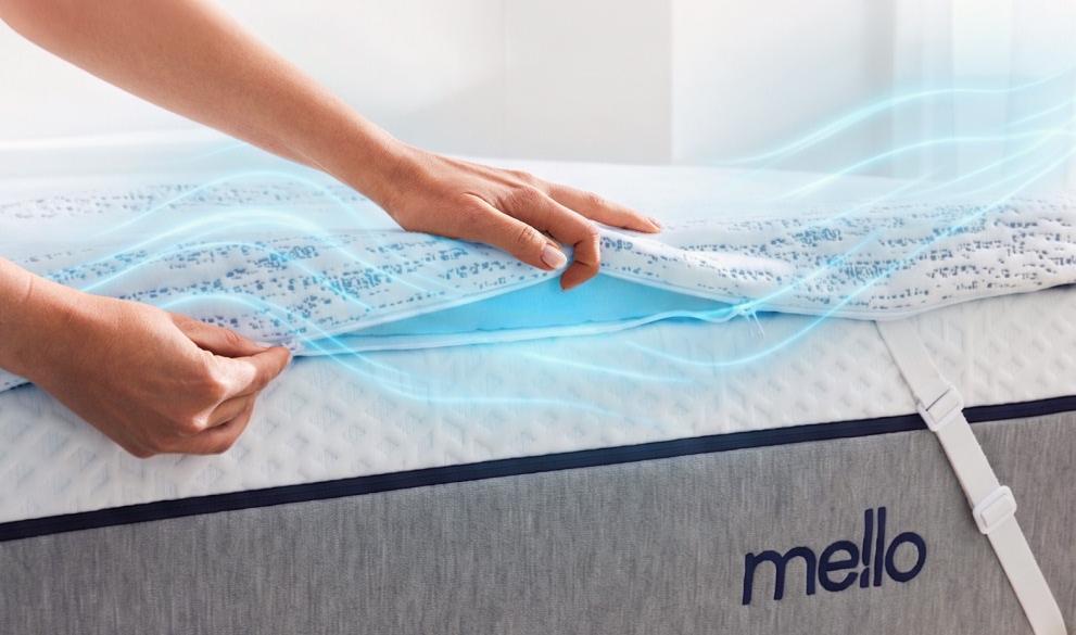 Surmatelas Premium Mello infusé de gel pour un effet rafraîchissant