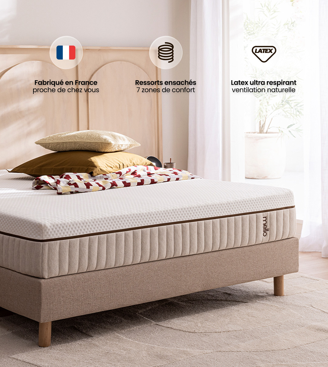 Matelas Hybride Air, chamber lumineuse