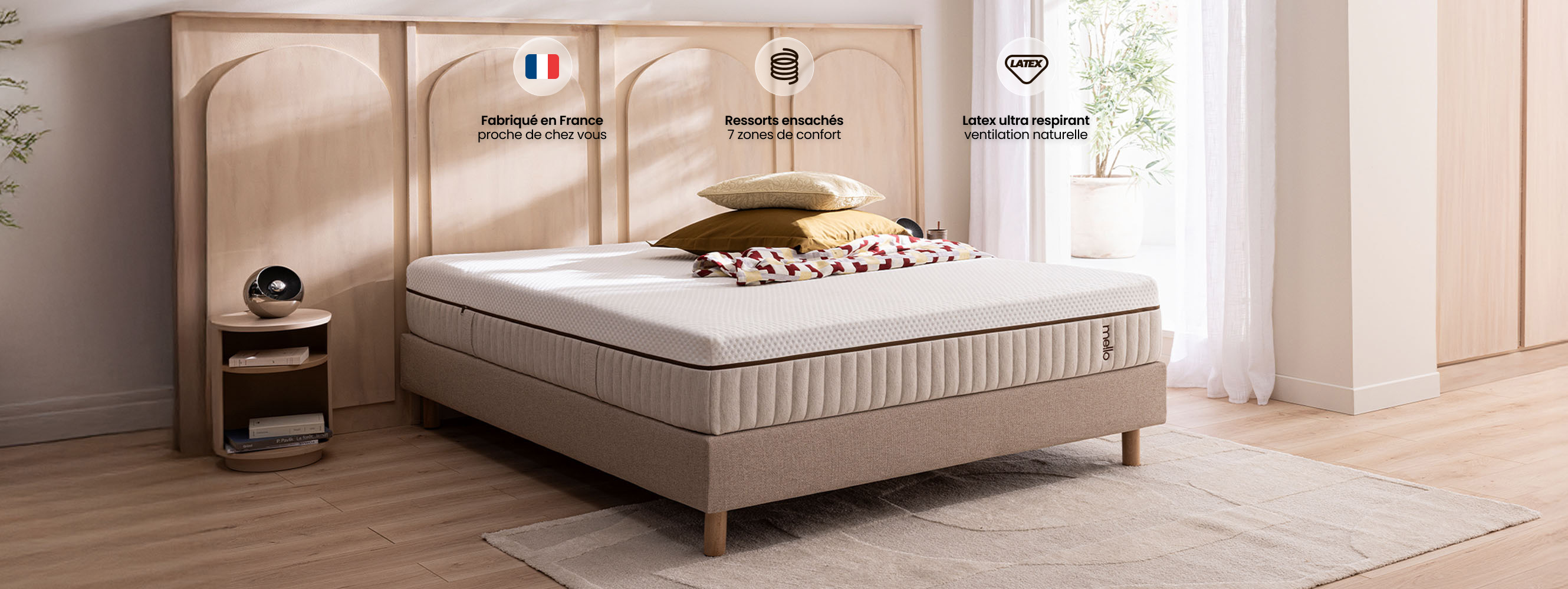 Matelas Hybride Air, chamber lumineuse