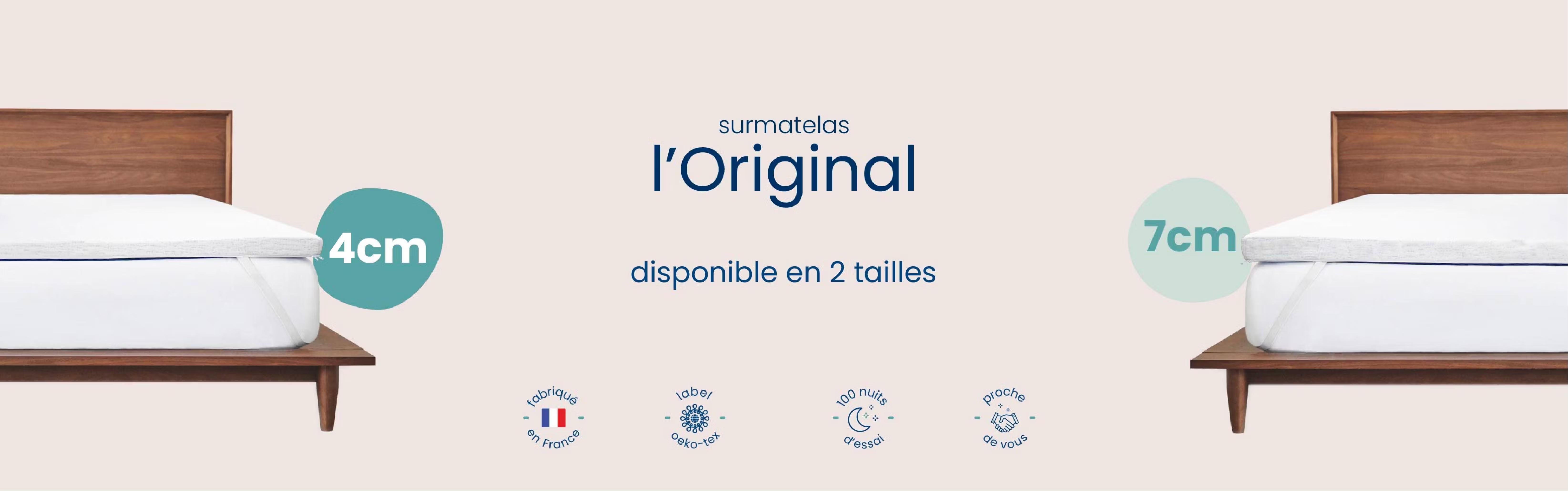 surmatelas l'original en 7cm ou 4cm